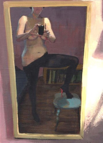 Woman Taking a Nude in the Mirror